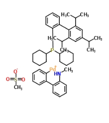 Methanesulfonato(2-dicyclohexylphosphino-2',4',6'-tri-i-propyl-1,1'-biphenyl)(2'-methylamino-1,1'-biphenyl-2-yl)palladium(II)