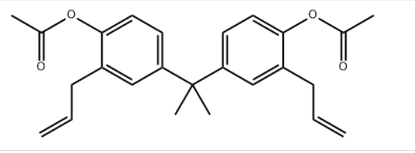 Phenyl ester epoxy curative hybrid of bisphenol A