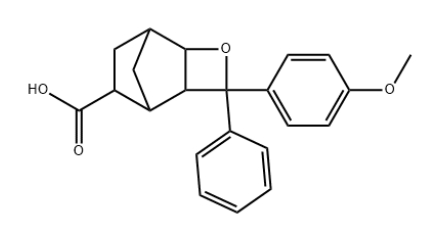 3-Oxatricyclo[4.2.1.02,5]nonane-7-carboxylic acid, 4-(4-methoxyphenyl)-4-phenyl- (9CI)