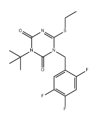 1,3,5-Triazine-2,4(1H,3H)-dione, 3-(1,1-dimethylethyl)-6-(ethylthio)-1-[(2,4,5-trifluorophenyl)methyl]-