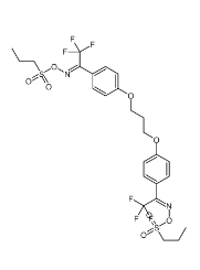 [(Z)-[2,2,2-trifluoro-1-[4-[3-[4-[(Z)-N-propylsulfonyloxy-C-(trifluoromethyl)carbonimidoyl]phenoxy]propoxy]phenyl]ethylidene]amino] propane-1-sulfonate