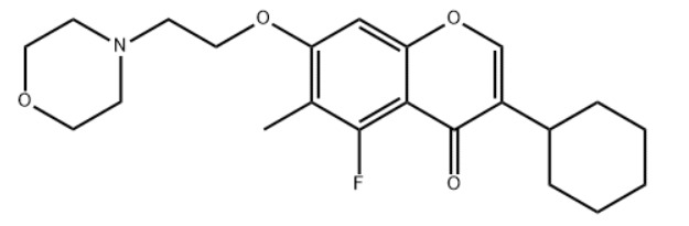 3-cyclohexyl-5-fluoro-6-methyl-7-[2-(morpholin-4-yl)ethoxy]-4H-chromen-4-one