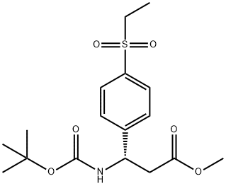 (S)-methyl 3-((tert-butoxycarbonyl)amino)-3-(4-(ethylsulfonyl)phenyl)propanoate