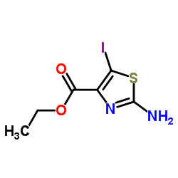 4-Thiazolecarboxylicacid,2-amino-5-iodo-,ethylester(9CI)