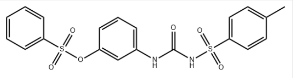 Benzenesulfonamide, 4-methyl-N-[[[3-[(phenylsulfonyl)oxy]phenyl]amino]carbonyl]-