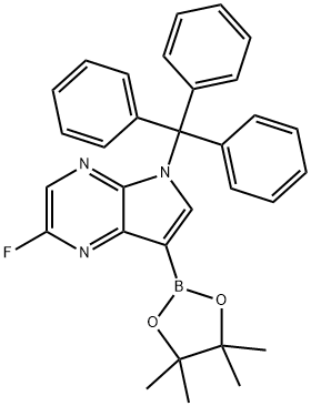 2-fluoro-7-(4,4,5,5-tetramethyl-1,3,2-dioxaborolan-2-yl)-5-trityl-5H-pyrrolo[2,3-b]pyrazine