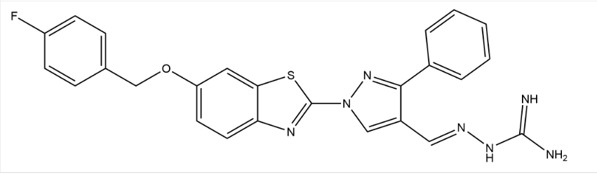 2-((1-(6-((4-fluorobenzyl)oxy)benzo[d]thiazol-2-yl)-3-phenyl-1H-pyrazol-4-yl)methylene)hydrazine-1-carboximidamide