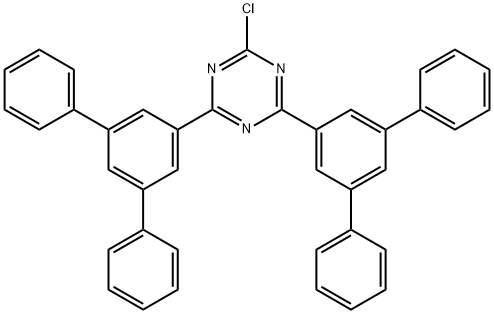 	2,4-di([1,1':3',1''-terphenyl]-5'-yl)-6-chloro-1,3,5-triazine
