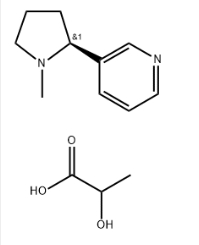 lactic acid, compound with (S)-3-(1-methylpyrrolidin-2-yl)pyridine (1:1)