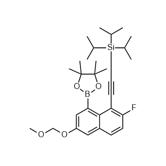 ((2-Fluoro-6-(methoxymethoxy)-8-(4,4,5,5-tetramethyl-1,3,2-dioxaborolan-2-yl)naphthalen-1-yl)ethynyl)triisopropylsilane