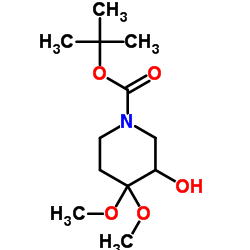 1-Piperidinecarboxylic acid, 3-hydroxy-4,4-dimethoxy-, 1,1-dimethylethyl ester