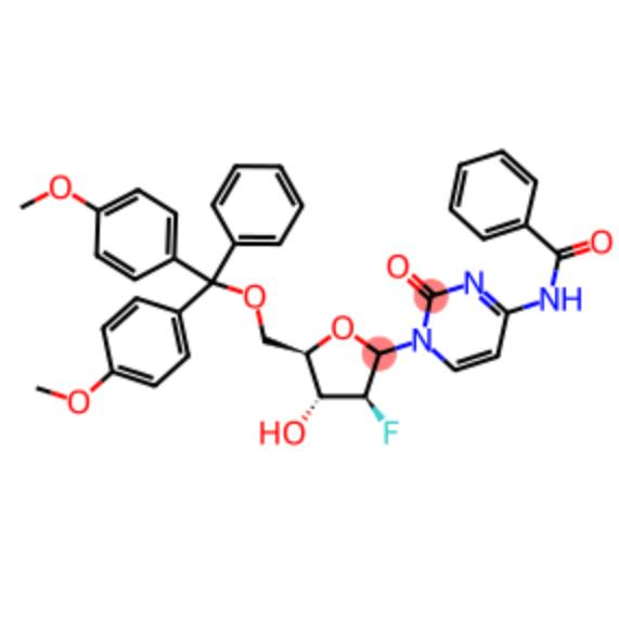 N-[1-[5-O-[Bis(4-methoxyphenyl)phenylmethyl]-2-deoxy-2-fluoro-beta-D-arabinofuranosyl]-1,2-dihydro-2-oxo-4-pyrimidinyl]benzamide