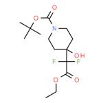 tert-butyl 4-(2-ethoxy-1,1-difluoro-2-oxoethyl)-4-hydroxypiperidine-1-carboxylate