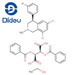 (2S,3S)-2,3-bis(benzoyloxy)butanedioic acid (4S)-4-(3-bromophenyl)-6,8-dichloro-2-methyl-1,2,3,4-tetrahydroisoquinoline xethanol xhydrate