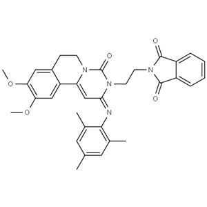 (E)-2-(2-(2-(mesitylimino)-9,10-dimethoxy-4-oxo-6,7-dihydro-2H-pyrimido[6,1-a] isoquinolin-3 (4H)-yl)ethyl)isoindoline-1,3-dione
