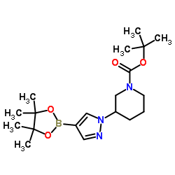 tert-butyl 3-[4-(tetramethyl-1,3,2-dioxaborolan-2-yl)-1H-pyrazol-1-yl]piperidine-1-carboxylate