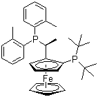 (s)-1-[(r)-2-(di-tert.-butylphosphino)ferrocenyl]ethylbis(2-methylphenyl)phosphi