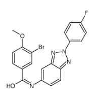 3-bromo-N-[2-(4-fluorophenyl)benzotriazol-5-yl]-4-methoxybenzamide
