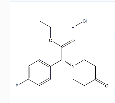 (R)-ethyl 2-(4-fluorophenyl)-2-(4-oxopiperidin-1-yl)acetate HCl