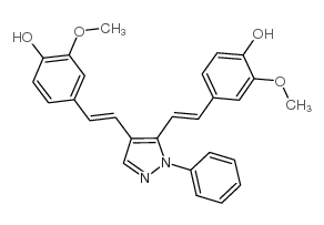 4,4'-(1E,1'E)-2,2'-(1-phenyl-1H-pyrazole-3,5-diyl)bis(ethene-2,1-diyl)bis(2-methoxyphenol)
