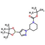tert-butyl 3-[4-(tetramethyl-1,3,2-dioxaborolan-2-yl)-1H-pyrazol-1-yl]piperidine-1-carboxylate