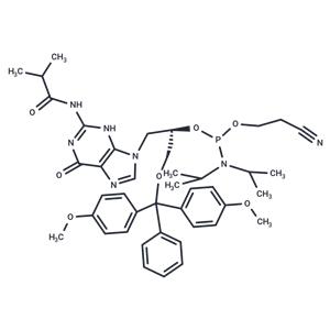 2'-O-(2-Cyanoethoxy) ? (diisopropylamino)phosphino-3'-O-(4,4'-dimethoxy triphenyl)methyl-N2-isobutyryl-(R)-9-(2,3-dihydroxypropyl)-guanine