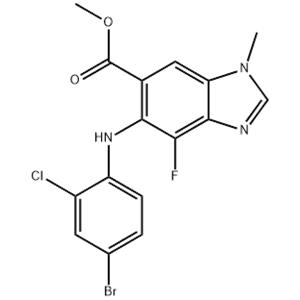 methyl 5-((4-bromo-2-chlorophenyl)amino)-4-fluoro-1-methyl-1H-benzo[d]imidazole-6-carboxylate