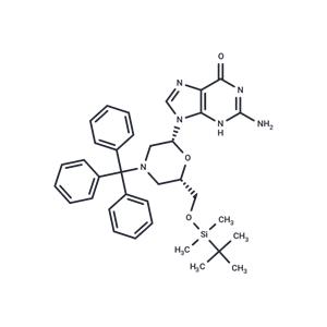 7'-t-Butyldimethylsilyloxy-N-trityl-morpholino ? guanine