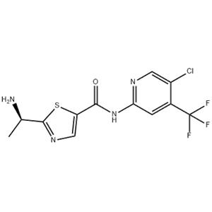 2-[(1R)-1-Aminoethyl]-N-[5-chloro-4-(trifluoromethyl)pyridin-2-yl]-1,3-thiazole-5-carboxamide 2