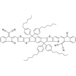 2,2'-[[6,6,12,12-tetrakis(4-hexylphenyl)-s-indacenodithieno[3,2-b]thiophene]methylidyne(3-oxo-1H-indene-2,1(3H)-diylidene)]]bis(propanedinitrile)