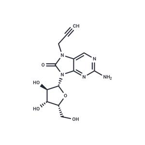 2-Amino-7-propargyl-7,8-dihydro-8-oxo-9-(beta-D-xylofuranosyl)purine