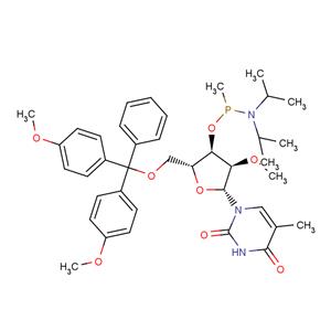 5'-O-DMTr-2'-OMe-5MeU-P-methyl phosphonamidite; 5'-O-DMTr-2'-O-methyl-5-methyluridine-3'-O-(P-methyl-N,N-diisopropylamino) phosphonamidite