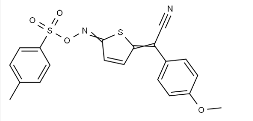 p-methoxyphenylacetonitrile,a-[5-[[(p-toluenesulfonyl)oxyJimino] -2(5H)-thienylidene