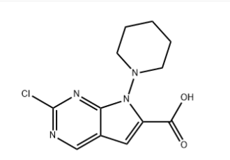 2-CHLORO-7-(PIPERIDIN-1-YL)-7H-PYRROLO[2,3-D]PYRIMIDINE-6-CARBOXYLIC ACID