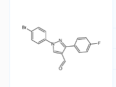 1-(4-BROMOPHENYL)-3-(4-FLUOROPHENYL)-1H-PYRAZOLE-4-CARBALDEHYDE