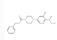 1-Piperazinecarboxylic acid, 4-[5-bromo-6-[(1S)-1-methoxyethyl]-3-pyridinyl]-, phenylmethyl ester