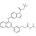 tert-butyl 5-[[2-[3-[2-oxo-2-(propan-2-ylamino)ethoxy]phenyl]quinazolin-4-yl]amino]indazole-1-carboxylate