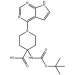4-((Tert-butoxycarbonyl)amino)-1-(7H-pyrrolo[2,3-d]pyrimidin-4-yl)piperidine-4-carboxylic acid