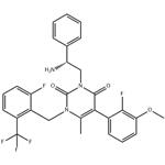 3-[2(R)-amino-2-phenylethyl]-5-(2-fluoro-3-methoxyphenyl)-1-[2-fluoro-6-(trifluoromethyl)benzyl]-6-methylpyrimidine-2,4(1H,3H)-dione?