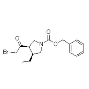 (3R,4S)-3-(2-Bromoacetyl)-4-ethyl-1-pyrrolidinecarboxylic acid phenylmethyl ester