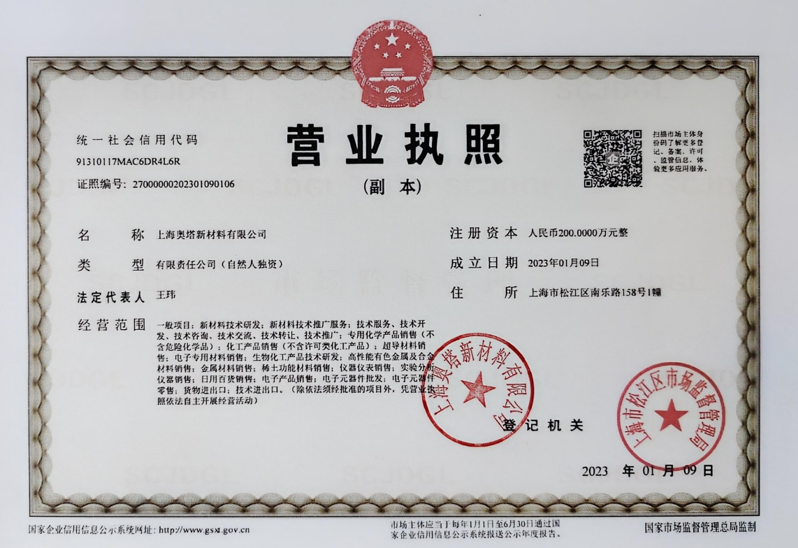 Business License Of EnterpriseLegal Person