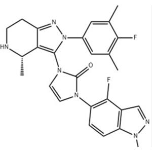 (S)-1-(4-Fluoro-1-methyl-1H-indazol-5-yl)-3-(2-(4-fluoro-3,5-dimethylphenyl)-4-methyl-4,5,6,7-tetrahydro-2H-pyrazolo[4,3-c]pyridin-3-yl)-1H-imidazol-2(3H)-one