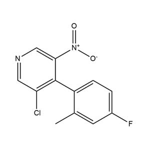 Pyridine, 2-chloro-4-(4-fluoro-2-methylphenyl)-5-nitro-