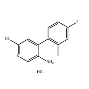 3-Pyridinamine, 6-chloro-4-(4-fluoro-2-methylphenyl)-, hydrochloride