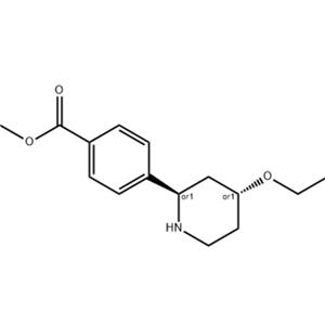 Benzoic acid, 4-[(2R,4R)-4-ethoxy-2-piperidinyl]-, methyl ester, rel