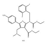 3-Thiophenecarboxylic acid, 5-(4-aminophenyl)-2-[[(2,6-difluorophenyl)methyl](ethoxycarbonyl)amino]-4-[(dimethylamino)methyl]-, ethyl ester, hydrochloride