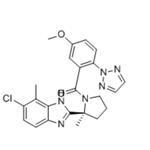 (2S)-2-(6-Chloro-7-methyl-1H-benzimidazol-2-yl)-2-methyl-1-pyrrolidinyl][5-methoxy-2-(2H-1,2,3-triazol-2-yl)phenyl]methanone