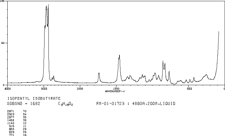 Isopentyl isobutyrate(2050-01-3) IR1