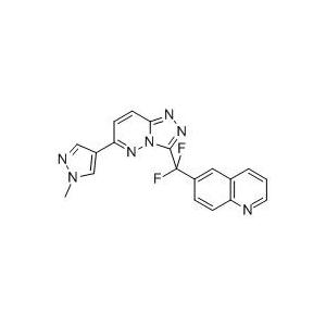 6-[二氟[6-(1-甲基-1H-吡唑-4-基)-1,2,4-噻唑并[4,3-B]吡嗪-3-基]甲基]-喹啉