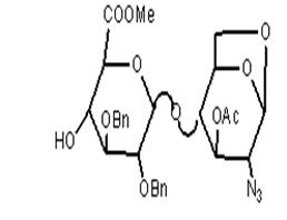 O-[methyl 2, 3-di-O-benzyl -beta-D-glucopyranosyluronate]-(1-4)-3-O-acetyl-1, 6-anhydro-2-azido-2-deoxy-D-glucopyranose